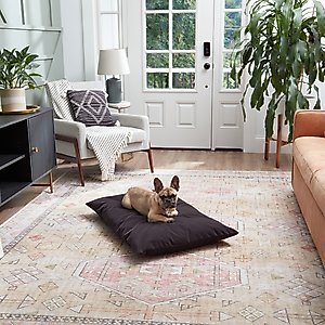 Happy Hounds Cleo Corduroy Throw Dog Bed with Removable Cover, Charcoal, Small