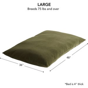 Happy Hounds Cleo Corduroy Throw Dog Bed with Removable Cover, Sage Green, Large