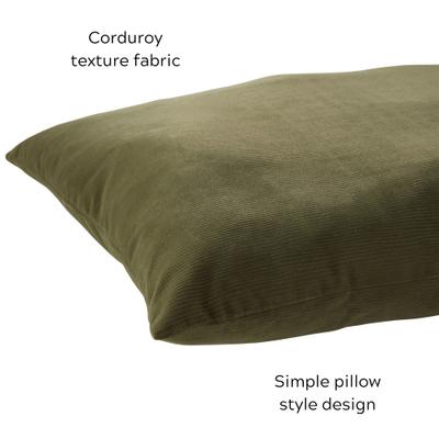 Show full view: Happy Hounds Cleo Corduroy Throw Dog Bed with Removable Cover, Sage Green, Medium slide 6 of 9