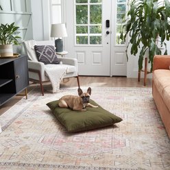 Happy Hounds Cleo Corduroy Throw Dog Bed with Removable Cover, Sage Green, Small