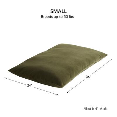 Show full view: Happy Hounds Cleo Corduroy Throw Dog Bed with Removable Cover, Sage Green, Small slide 3 of 8