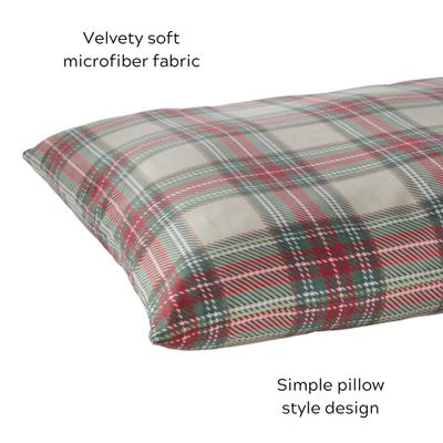 Show full view: Happy Hounds Cleo Holiday Throw Dog & Cat Bed with Removable Cover, Holiday Plaid, Large slide 5 of 7