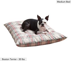 Happy Hounds Cleo Holiday Throw Dog & Cat Bed with Removable Cover, Holiday Plaid, Medium slide 2 of 7