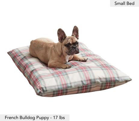 Show full view: Happy Hounds Cleo Holiday Throw Dog & Cat Bed with Removable Cover, Holiday Plaid, Small slide 2 of 7