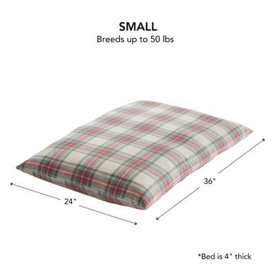Show full view: Happy Hounds Cleo Holiday Throw Dog & Cat Bed with Removable Cover, Holiday Plaid, Small slide 3 of 7
