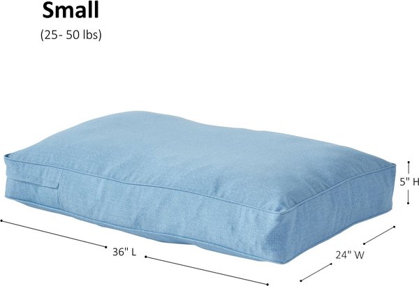 Show full view: Happy Hounds Cooper Rectangle Indoor/Outdoor Dog Bed, Denim, Small slide 9 of 10