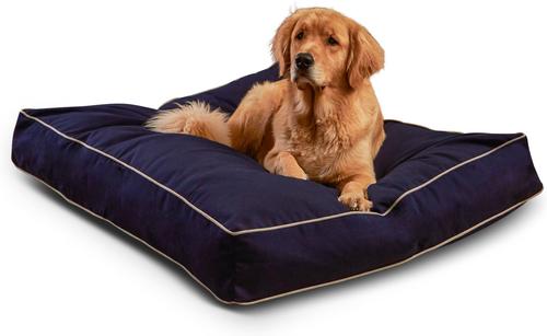 Show full view: Happy Hounds Cooper Rectangle Indoor/Outdoor Dog Bed, Navy, Large slide 1 of 8