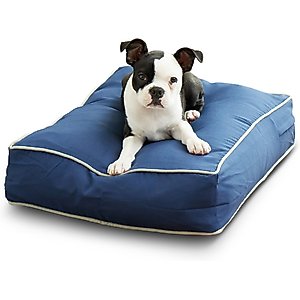 Happy Hounds Cooper Rectangle Indoor/Outdoor Dog Bed, Navy, X-Small