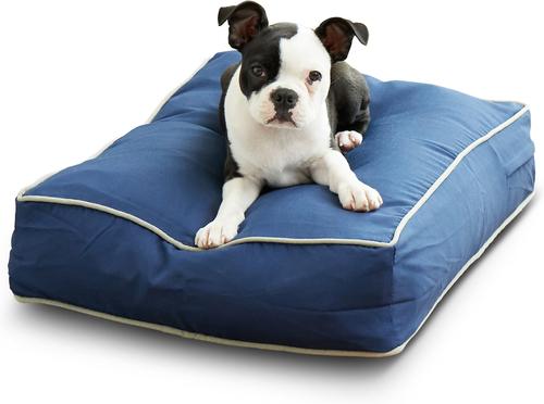 Show full view: Happy Hounds Cooper Rectangle Indoor/Outdoor Dog Bed, Navy, X-Small slide 1 of 8