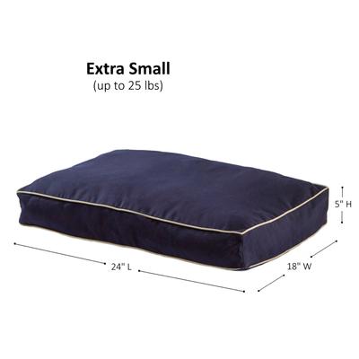 Show full view: Happy Hounds Cooper Rectangle Indoor/Outdoor Dog Bed, Navy, X-Small slide 6 of 8