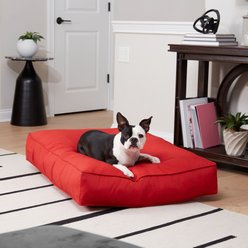 Happy Hounds Cooper Rectangle Indoor/Outdoor Dog Bed, Salsa, Medium