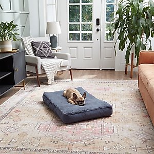 Happy Hounds Dolly Deluxe Supportive Dog & Cat Bed, Blue Steel, Small