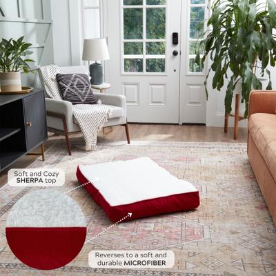 Show full view: Happy Hounds Dolly Deluxe Supportive Dog & Cat Bed, Crimson, Small slide 6 of 8
