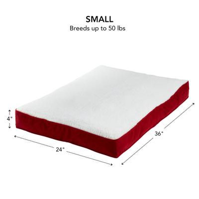 Show full view: Happy Hounds Dolly Deluxe Supportive Dog & Cat Bed, Crimson, Small slide 3 of 8