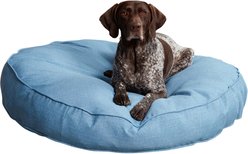 Happy Hounds Gordon Indoor/Outdoor Round Pillow Dog & Cat Bed with Removable Cover, Denim, Large slide 2 of 7