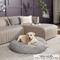 Show in main carousel: Happy Hounds Gordon Indoor/Outdoor Round Pillow Dog & Cat Bed with Removable Cover, Heather, Medium slide 1 of 9
