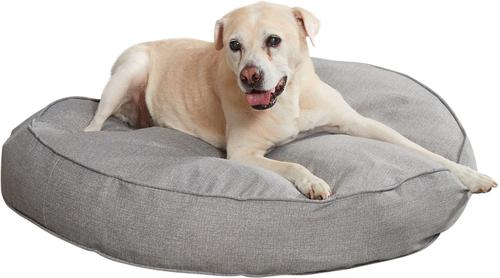 Show full view: Happy Hounds Gordon Indoor/Outdoor Round Pillow Dog & Cat Bed with Removable Cover, Heather, Medium slide 3 of 9