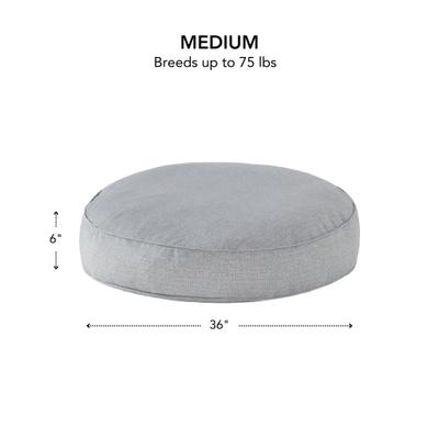 Show full view: Happy Hounds Gordon Indoor/Outdoor Round Pillow Dog & Cat Bed with Removable Cover, Heather, Medium slide 4 of 9
