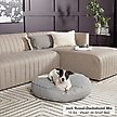 Show in main carousel: Happy Hounds Gordon Indoor/Outdoor Round Pillow Dog & Cat Bed with Removable Cover, Heather, Small slide 1 of 8