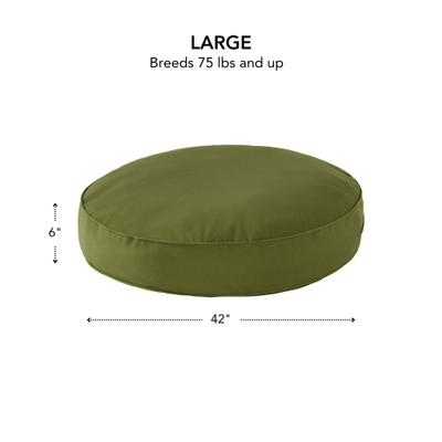 Show full view: Happy Hounds Gordon Indoor/Outdoor Round Pillow Dog & Cat Bed with Removable Cover, Hunter, Large slide 3 of 8