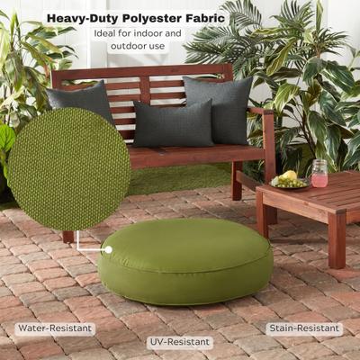 Show full view: Happy Hounds Gordon Indoor/Outdoor Round Pillow Dog & Cat Bed with Removable Cover, Hunter, Small slide 6 of 8