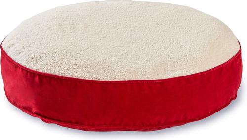 Show full view: Happy Hounds Lucy Round Pillow Cat Bed, Crimson, X-Small slide 3 of 6