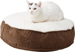 Happy Hounds Lucy Round Pillow Cat Bed, Latte, X-Small