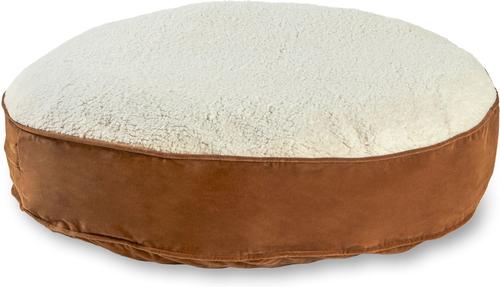 Show full view: Happy Hounds Lucy Round Pillow Cat Bed, Latte, X-Small slide 4 of 7