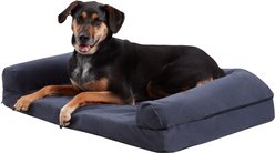 Happy Hounds Luna Gray Sofa Dog Bed, Blue, Large