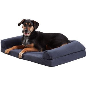 Happy Hounds Luna Gray Sofa Dog Bed, Blue, Large