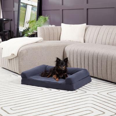 Show full view: Happy Hounds Luna Gray Sofa Dog Bed, Blue, Medium slide 3 of 9