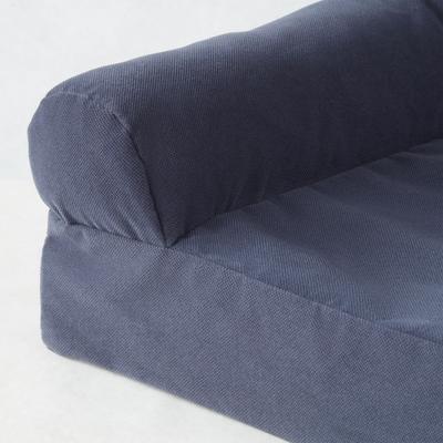 Show full view: Happy Hounds Luna Gray Sofa Dog Bed, Blue, Medium slide 4 of 9
