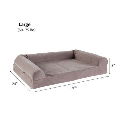 Show full view: Happy Hounds Luna Gray Sofa Dog Bed, Gray, Large slide 7 of 9