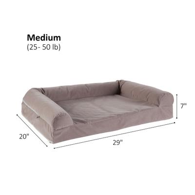 Show full view: Happy Hounds Luna Gray Sofa Dog Bed, Gray, Medium slide 6 of 8
