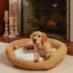 Happy Hounds Marley Donut Dog Bed, Cream, Medium