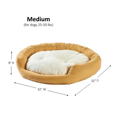 Show full view: Happy Hounds Marley Donut Dog Bed, Cream, Medium slide 8 of 9