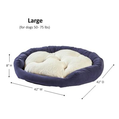 Show full view: Happy Hounds Marley Donut Dog Bed, Denim, Large slide 9 of 10