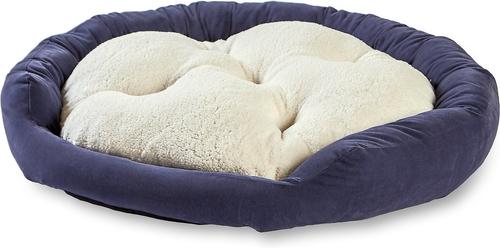 Show full view: Happy Hounds Marley Donut Dog Bed, Denim, Medium slide 3 of 9