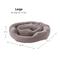 Show in main carousel: Happy Hounds Marley Donut Dog Bed, Gray, Large slide 9 of 11