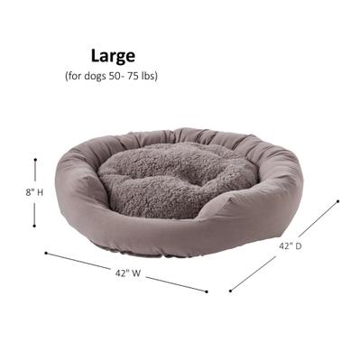 Show full view: Happy Hounds Marley Donut Dog Bed, Gray, Large slide 9 of 11