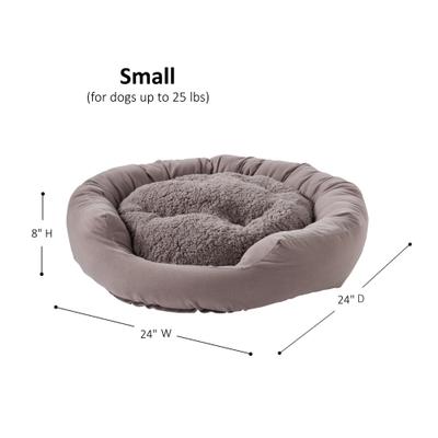 Show full view: Happy Hounds Marley Donut Dog Bed, Gray, Small slide 9 of 11