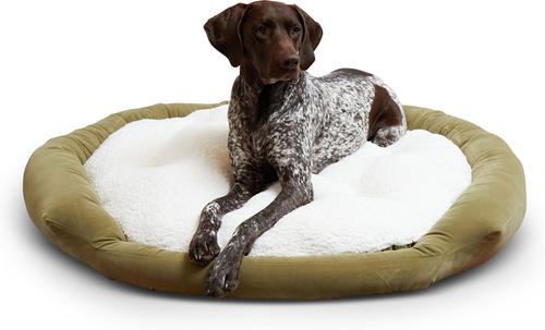 Show full view: Happy Hounds Marley Donut Dog Bed, Moss, Large slide 4 of 11