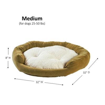 Show full view: Happy Hounds Marley Donut Dog Bed, Moss, Medium slide 8 of 9
