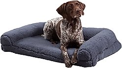 Happy Hounds Millie Sherpa Sofa Dog Bed, Blue Steel, Large