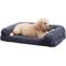 Show in main carousel: Happy Hounds Millie Sherpa Sofa Dog Bed, Blue Steel, Medium slide 1 of 10