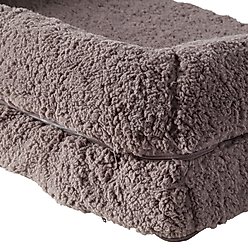 Happy Hounds Millie Sherpa Sofa Dog Bed, Fossil, Large slide 2 of 7