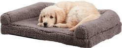Happy Hounds Millie Sherpa Sofa Dog Bed, Fossil, Medium