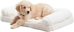 Happy Hounds Millie Sherpa Sofa Dog Bed, Snow, Medium