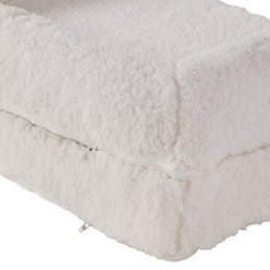 Happy Hounds Millie Sherpa Sofa Dog Bed, Snow, Medium slide 2 of 7