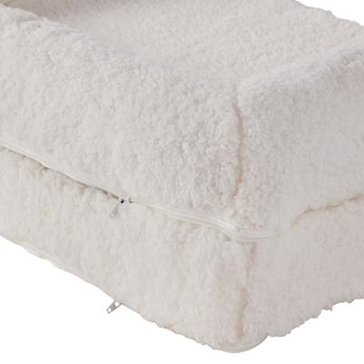 Show full view: Happy Hounds Millie Sherpa Sofa Dog Bed, Snow, Medium slide 5 of 9